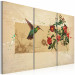 Canvas Art Print Hummingbird and roses 55714 additionalThumb 2