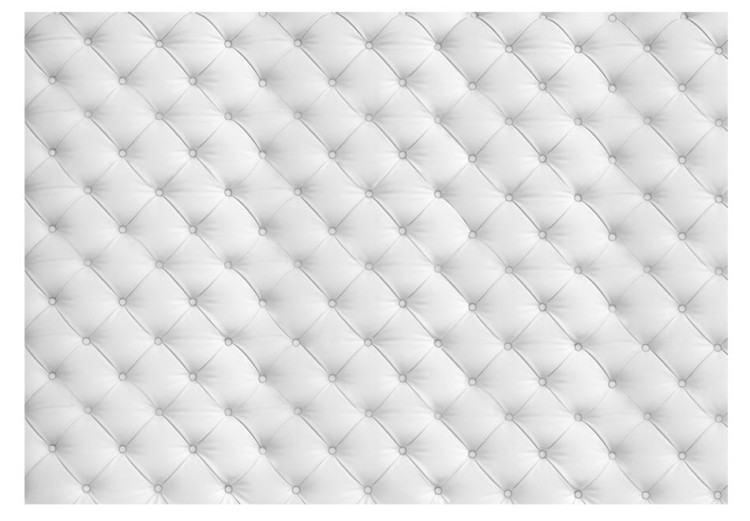 Photo Wallpaper Subtle Glamour - Design with White Leather Quilting for Bedrooms 61014 additionalImage 1