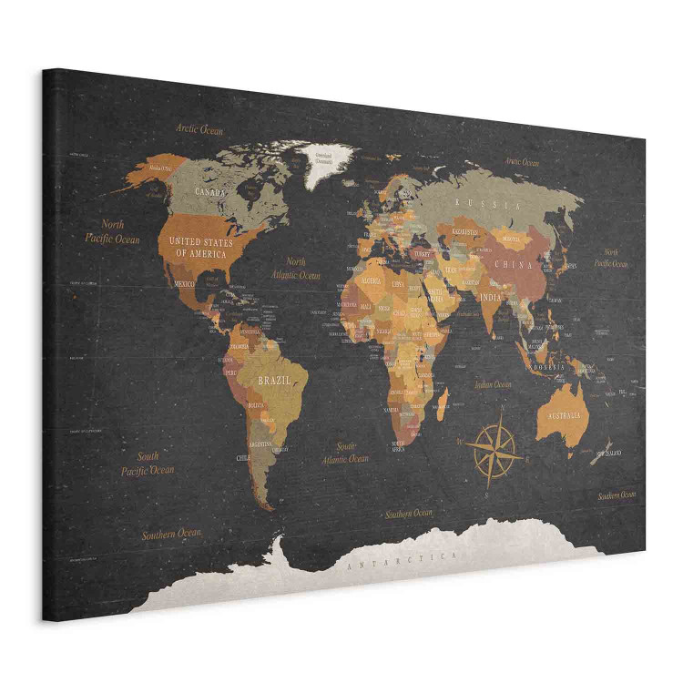 Canvas World Map: Secrets of the Earth 91914 additionalImage 2