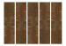 Room Divider Screen Copper Elegance II - artistic fabric texture with a copper motif 95614 additionalThumb 3