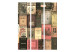 Folding Screen Bookish Paradise - romantic mosaic texture from covers of retro books 97914 additionalThumb 3