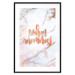 Wall Poster Warm memories - orange English text on a marble background 114324 additionalThumb 10