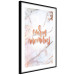Wall Poster Warm memories - orange English text on a marble background 114324 additionalThumb 18