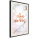 Wall Poster Warm memories - orange English text on a marble background 114324 additionalThumb 16