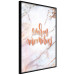 Wall Poster Warm memories - orange English text on a marble background 114324 additionalThumb 14