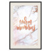 Wall Poster Warm memories - orange English text on a marble background 114324 additionalThumb 9