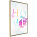 Wall Poster Rainbow Home - colorful English text "home" on a light blue sky background 114424 additionalThumb 12