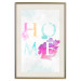 Wall Poster Rainbow Home - colorful English text "home" on a light blue sky background 114424 additionalThumb 19