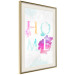 Wall Poster Rainbow Home - colorful English text "home" on a light blue sky background 114424 additionalThumb 2