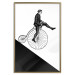 Wall Poster Cyclist - black and white composition with a man on a unicycle 115024 additionalThumb 20