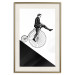 Wall Poster Cyclist - black and white composition with a man on a unicycle 115024 additionalThumb 19