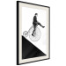 Wall Poster Cyclist - black and white composition with a man on a unicycle 115024 additionalThumb 2