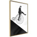 Wall Poster Cyclist - black and white composition with a man on a unicycle 115024 additionalThumb 8