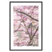 Poster Robin on Tree - small bird among branches and pink apple blossoms 116724 additionalThumb 19