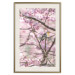 Poster Robin on Tree - small bird among branches and pink apple blossoms 116724 additionalThumb 24