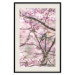 Poster Robin on Tree - small bird among branches and pink apple blossoms 116724 additionalThumb 25
