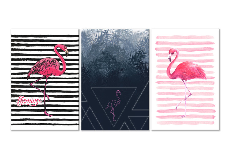 Canvas Art Print Flamingos (Collection) 116824