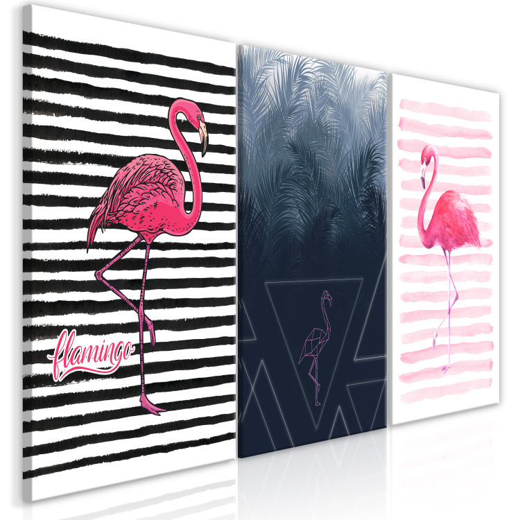 Canvas Art Print Flamingos (Collection) 116824 additionalImage 2