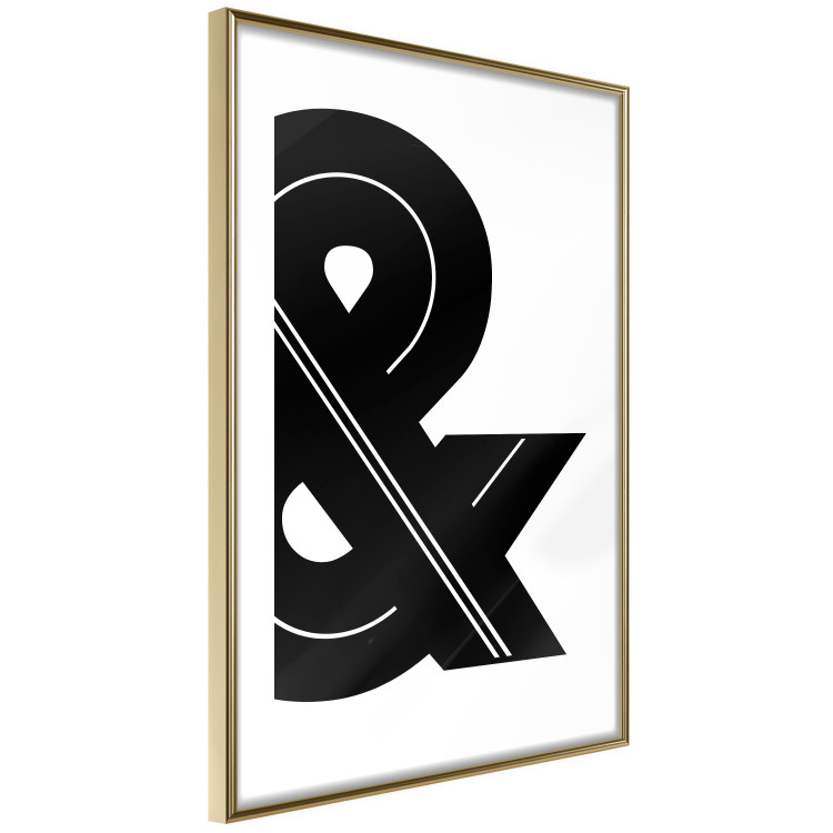 Poster Ampersand - black and white simple composition with a typographic symbol 117124 additionalImage 8