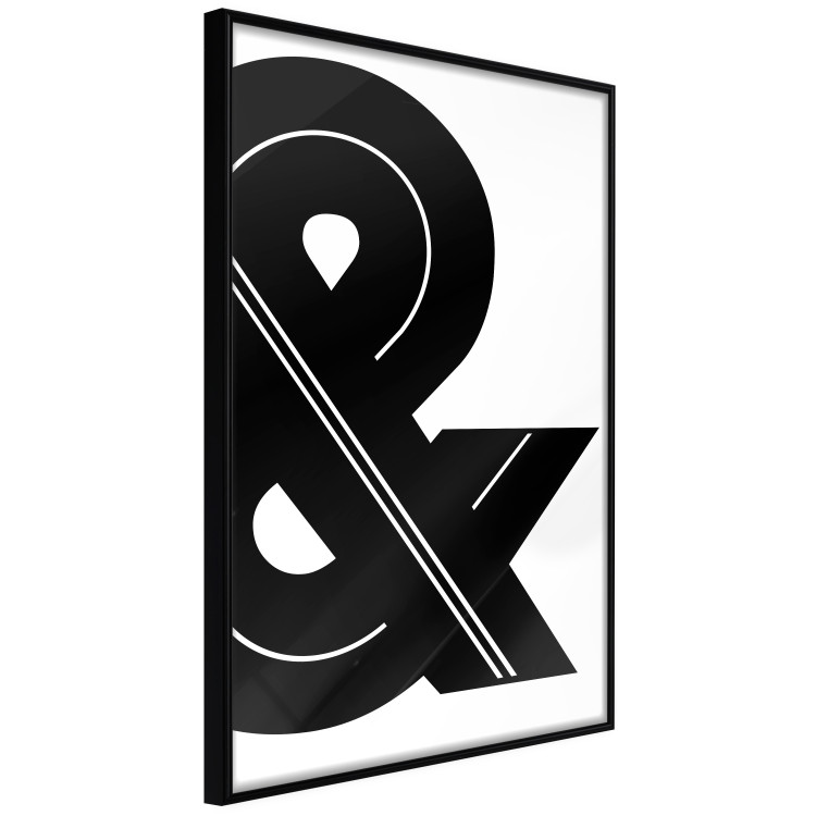 Poster Ampersand - black and white simple composition with a typographic symbol 117124 additionalImage 10