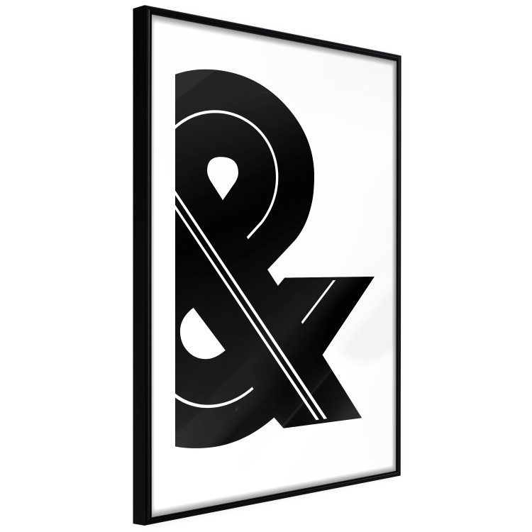 Poster Ampersand - black and white simple composition with a typographic symbol 117124 additionalImage 13