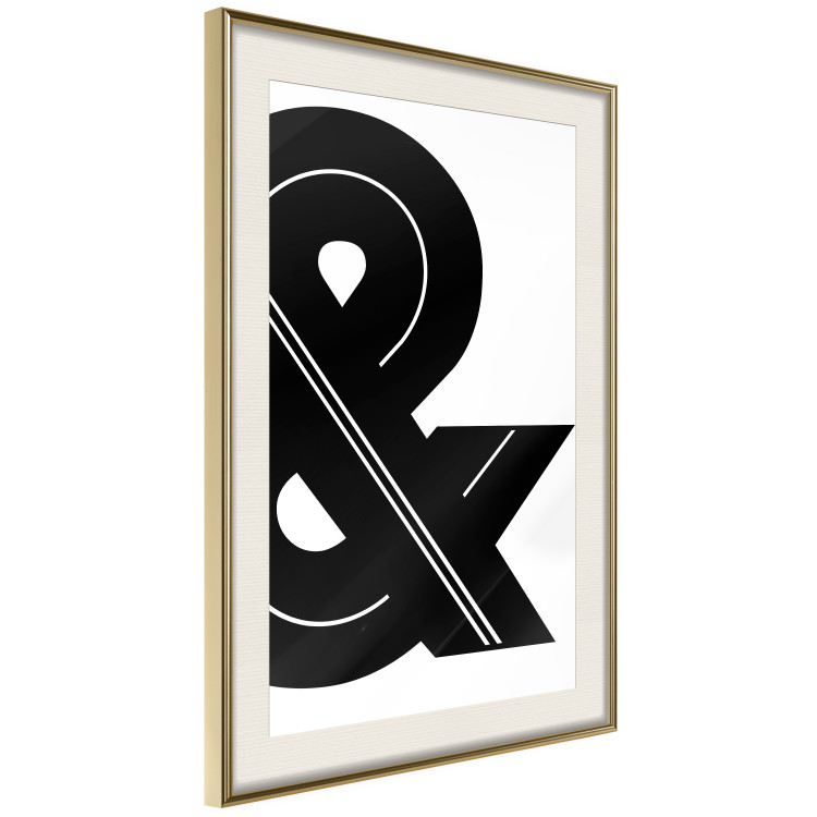 Poster Ampersand - black and white simple composition with a typographic symbol 117124 additionalImage 2