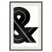 Poster Ampersand - black and white simple composition with a typographic symbol 117124 additionalThumb 17