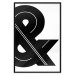 Poster Ampersand - black and white simple composition with a typographic symbol 117124 additionalThumb 20
