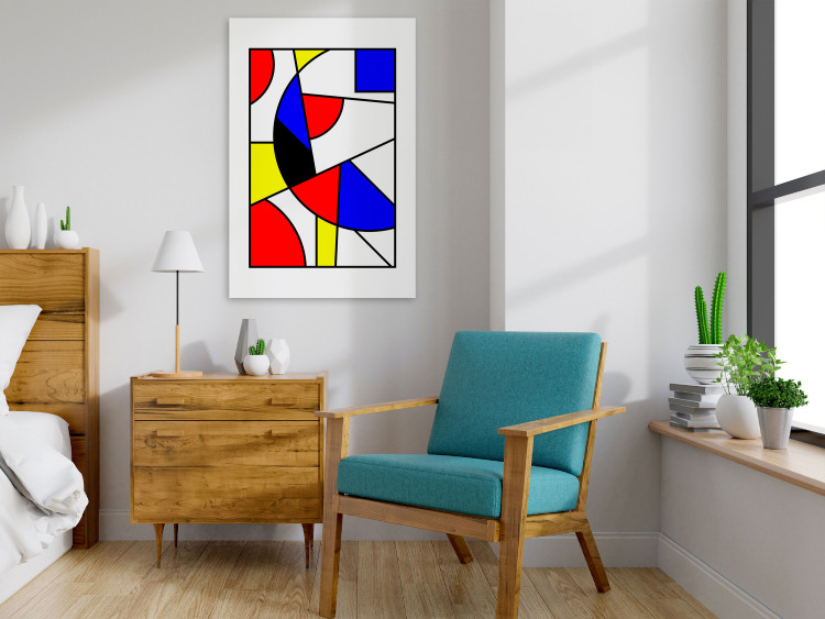 Canvas Art Print Modernist Burst of Colors (1-part) - Geometry in Vibrant Hues 117424 additionalImage 3