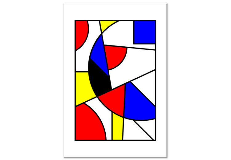 Canvas Art Print Modernist Burst of Colors (1-part) - Geometry in Vibrant Hues 117424