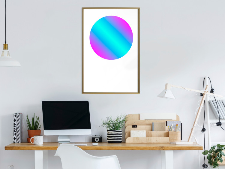 Poster Gradient in a Circle - geometric multicolored composition on white background 117624 additionalImage 7
