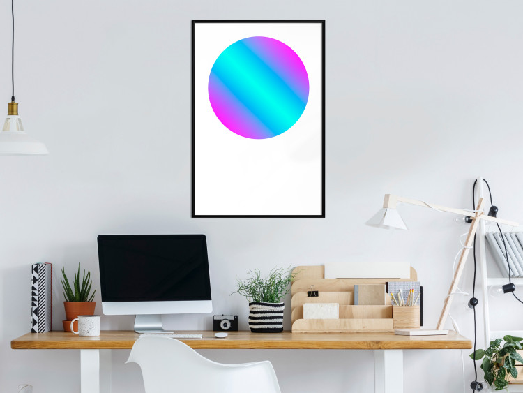 Poster Gradient in a Circle - geometric multicolored composition on white background 117624 additionalImage 5