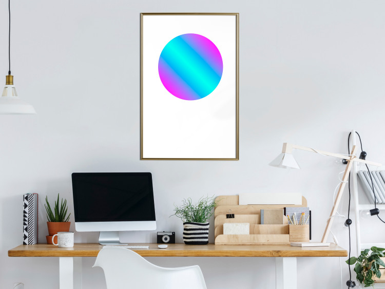 Poster Gradient in a Circle - geometric multicolored composition on white background 117624 additionalImage 13