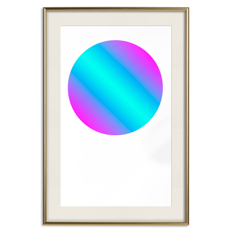 Poster Gradient in a Circle - geometric multicolored composition on white background 117624 additionalImage 19
