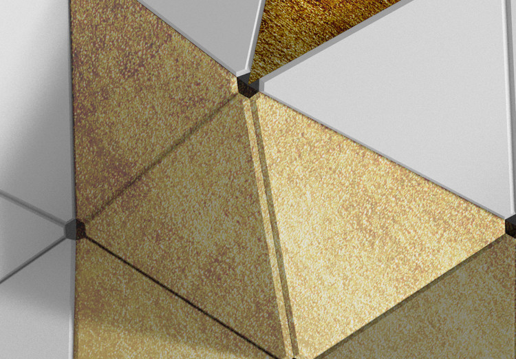 Wall Poster Gold for the Brave - unique abstraction in 3D geometric figures 118524 additionalImage 8