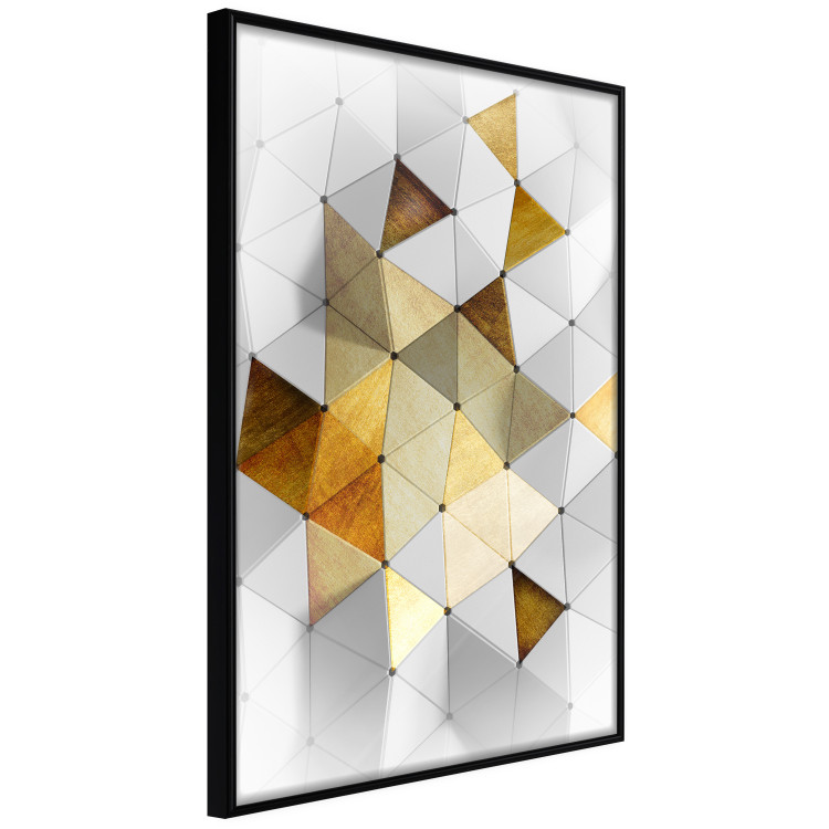 Wall Poster Gold for the Brave - unique abstraction in 3D geometric figures 118524 additionalImage 11