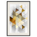 Wall Poster Gold for the Brave - unique abstraction in 3D geometric figures 118524 additionalThumb 18