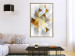Wall Poster Gold for the Brave - unique abstraction in 3D geometric figures 118524 additionalThumb 5