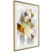 Wall Poster Gold for the Brave - unique abstraction in 3D geometric figures 118524 additionalThumb 2