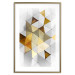 Wall Poster Gold for the Brave - unique abstraction in 3D geometric figures 118524 additionalThumb 14