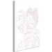 Canvas Monstera study - linear sketch of the leaves of the plant 119224 additionalThumb 2