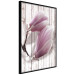 Wall Poster Provence Magnolia - pink flowers on a background of white wooden boards 122724 additionalThumb 10