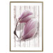 Wall Poster Provence Magnolia - pink flowers on a background of white wooden boards 122724 additionalThumb 14