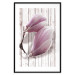 Wall Poster Provence Magnolia - pink flowers on a background of white wooden boards 122724 additionalThumb 15