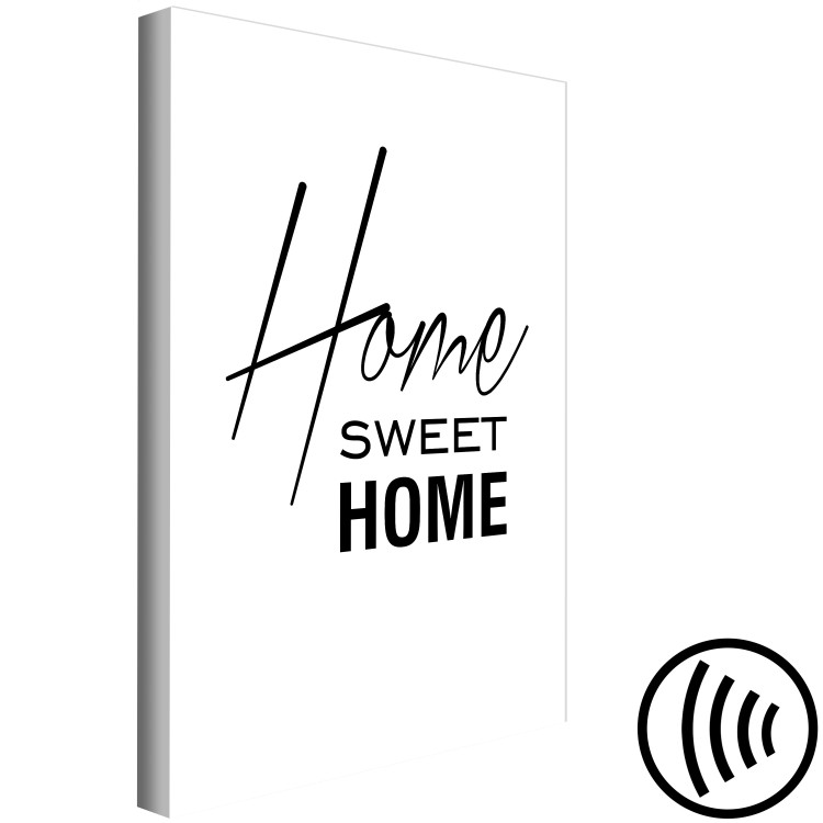 Canvas Print Black and White: Home Sweet Home (1 Part) Vertical 122924 additionalImage 6