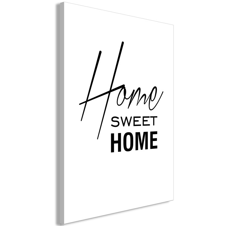 Canvas Print Black and White: Home Sweet Home (1 Part) Vertical 122924 additionalImage 2
