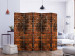 Room Separator Brick Shadow II - texture of orange bricks with dark spots 123024 additionalThumb 2