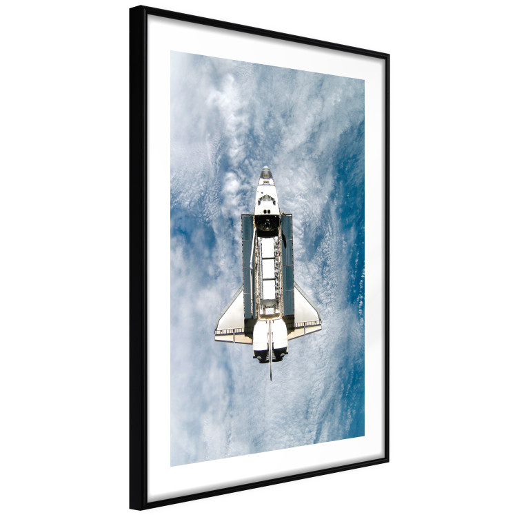 Wall Poster Space Shuttle - white space shuttle against a backdrop of clouds and oceans 123524 additionalImage 11