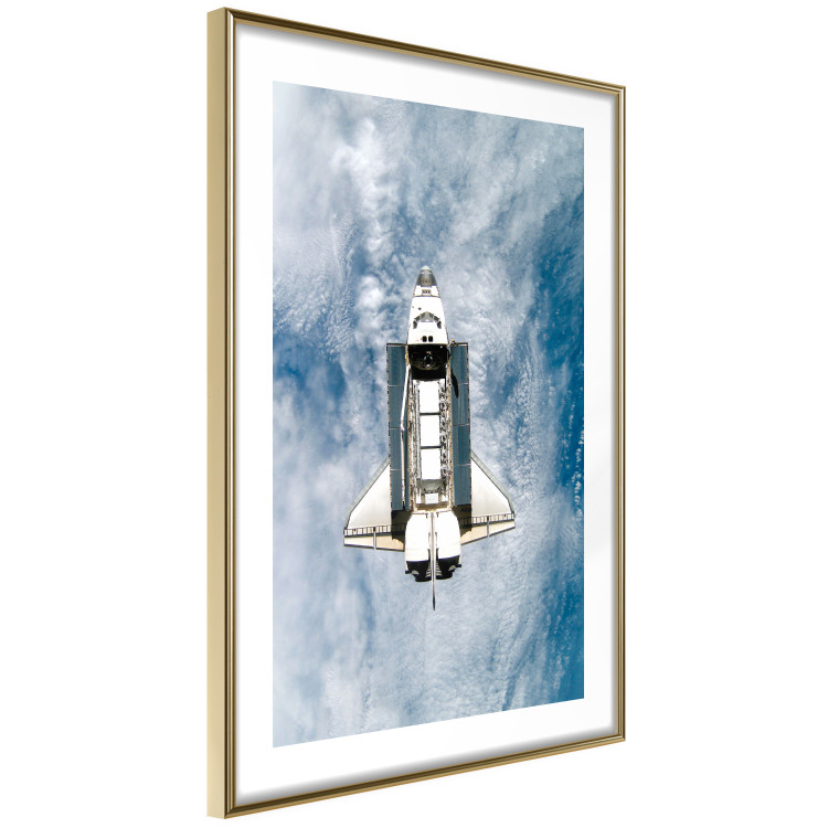 Wall Poster Space Shuttle - white space shuttle against a backdrop of clouds and oceans 123524 additionalImage 6
