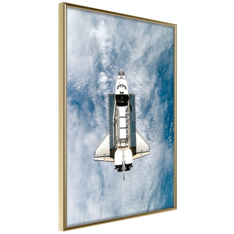 Wall Poster Space Shuttle - white space shuttle against a backdrop of clouds and oceans 123524 additionalImage 12